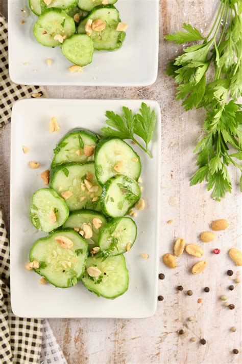 Thai Cucumber Salad Easy Marinated Cucumbers Miss In The Kitchen