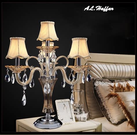 Luxury Modern K9 Crystals Table Lamp Living Room Lustres De Cristal