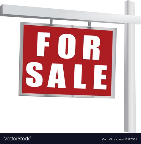 For Sale Sign Royalty Free Vector Image Vectorstock