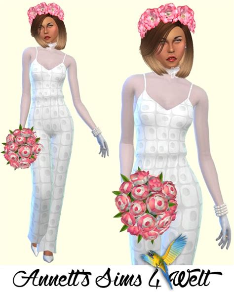 Wedding Jumpsuit Part 3 At Annetts Sims 4 Welt Sims 4 Updates
