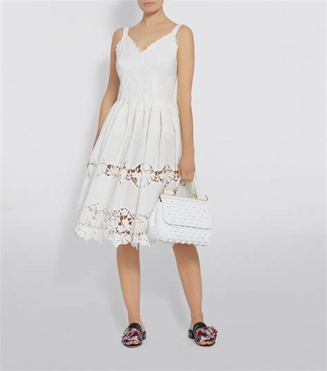 Dolce And Gabbana Embroidered Lace Dress Lace Dress