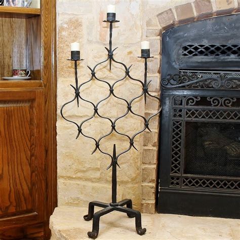 The right kind can accentuate a room's ambiance. Antique Wrought Iron #Gothic Floor Candelabra #home # ...