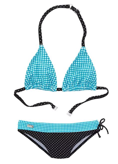 Turquoise Girls Triangle Bikini By Buffalo Swimwear365