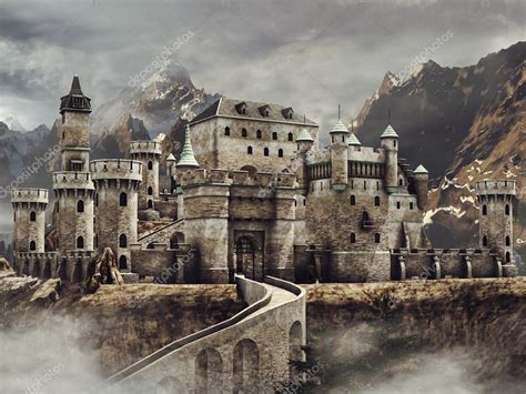 Fantasy Castle In The Mountains ⬇ Stock Photo Image By
