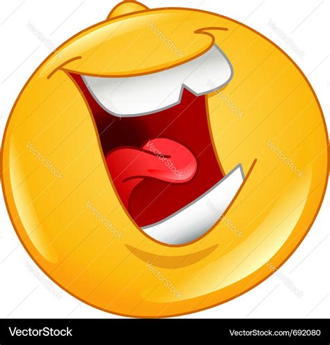 Laughing Out Loud Emoticon Royalty Free Vector Image