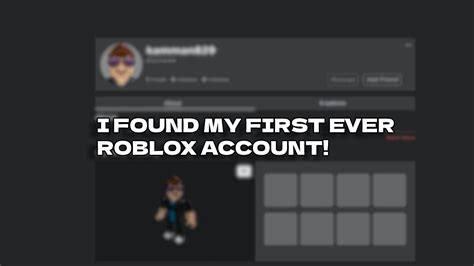 I Found My First Ever Roblox Account Youtube