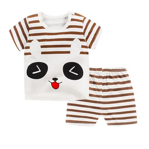 2020 Childrens Suit New Cotton Baby Short Sleeve Clothing Set Summer