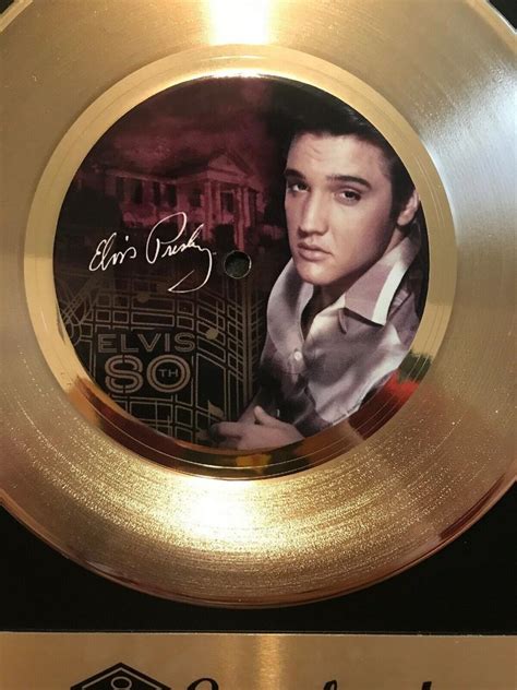Elvis Graceland 80th Birthday Gold Record Plaque 2052938431