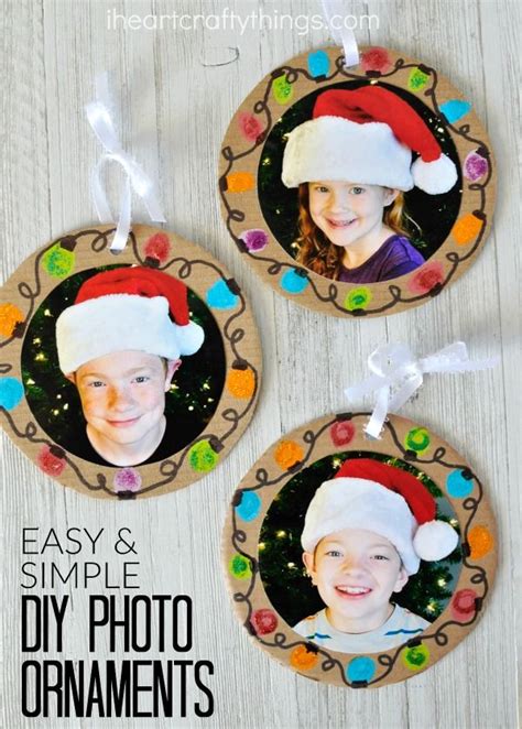 The site may earn a commission on some products. Easy DIY Christmas Photo Ornaments | Diy christmas photo ...