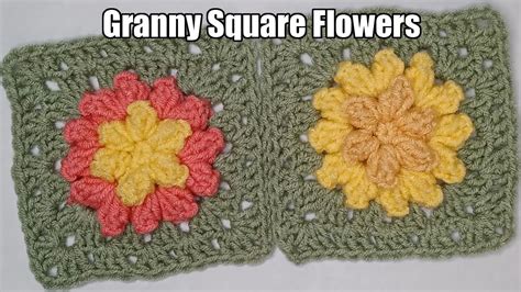 Learn How To Crochet A Granny Square Popcorn Flower With This Easy Step