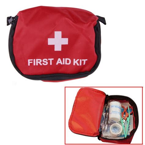 Mini First Aid Kit 07l Red Pvc Outdoors Camping Traveling Emergency