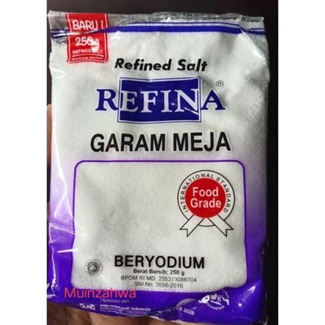 Garam Meja Refina 250 Gram Garam Dapur Lazada Indonesia