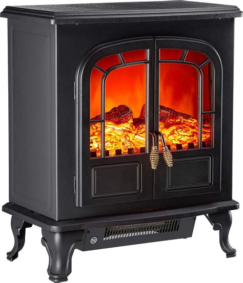 zennox 2000w electric stove fire place portable free standing heater with realistic log burner