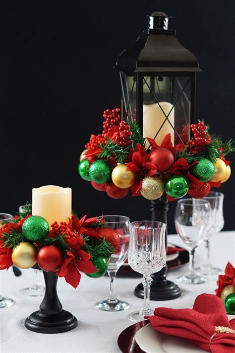 easy diy christmas ornament centerpiece for the perfect tablescape elegant christmas