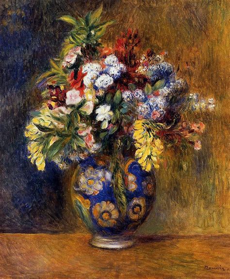 But throughout those early decades, lots of the artists enjoyed using paints which can. Flowers in a Vase, 1878 - Pierre-Auguste Renoir - WikiArt.org