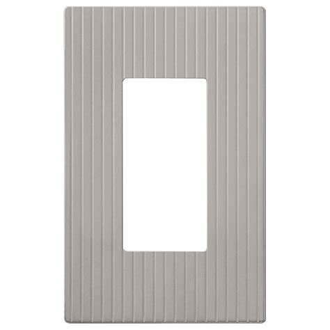 Amerelle Mies Screwless 1 Decora Wall Plate - Nickel-240RN - The Home Depot