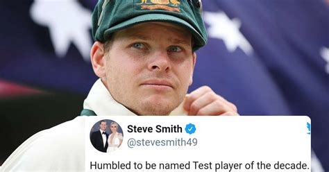 Steve Smith Feels Honored After Named As Test Player Of The Decade
