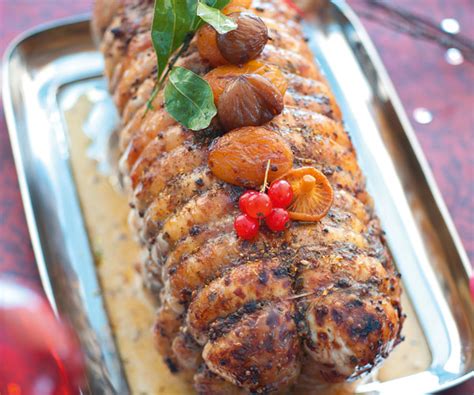 Festive Recipe Stuffed Guinea Fowl With Chestnuts And Fruit