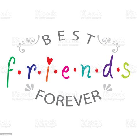 Best Friends Forever Friendship Quote Stock Illustration - Download