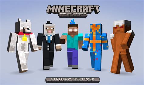 Download Now Free Birthday Skin Pack For Minecraft On Xbox 360 Via Xbox Live