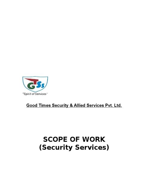 Sops For Security Services Security Guard Information Security