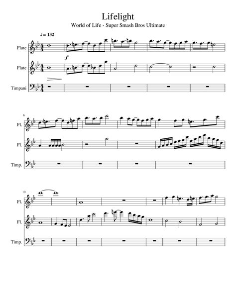 lifelight wip sheet music for flute timpani woodwind duet