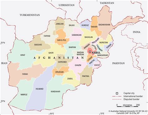 Detailed Map Of Afghanistan Provinces Maps Of The World