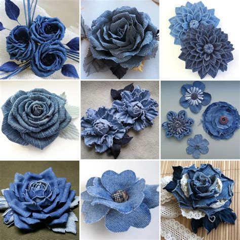 Making Fabric Flowers Handmade Flowers Fabric Flower Making Denim