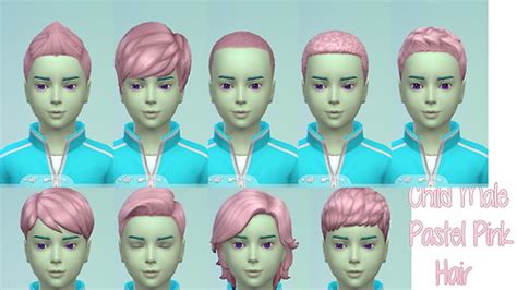 Pastel Pink Hairs For Kids At Stars Sugary Pixels Sims 4 Updates