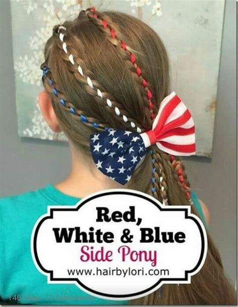 Red White And Blue Hair Beads Bead Skin Bright