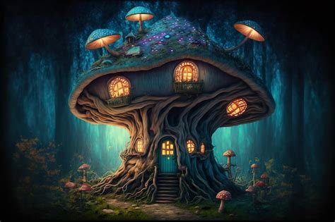 Premium Photo Cute Fantasy House Fairy Tale Little Cottage In Magical