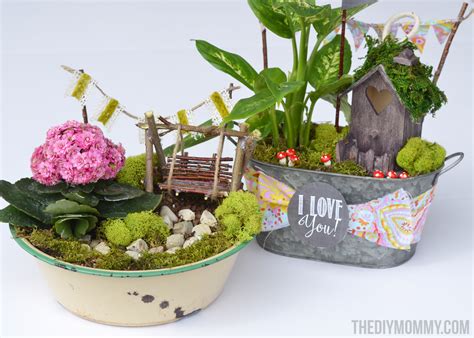 Flower gardening garden gifts amazing gardens some fun oasis diys berries herbs backyard. How to make mini fairy garden gifts for Mother's Day, teachers, or friends!
