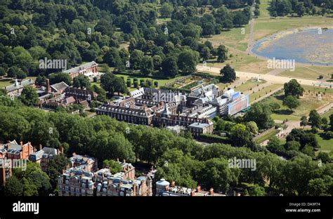 Aerial View Of Kensington Palace In Hyde Park London W8 Stock Photo