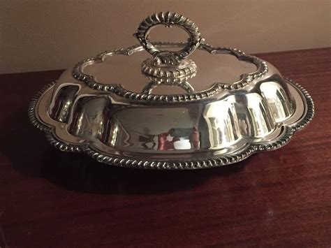Sheffield Silverplate Covered Serving Bowl Dish With Removable Etsy