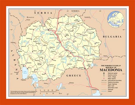 Political And Administrative Map Of Macedonia Maps Of Macedonia