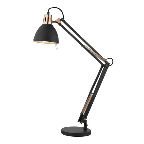 Retro Matte Black And Copper Desk Lamp Great For Reading And Tasks