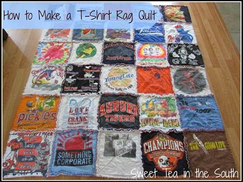 How To Make A T Shirt Rag Quilt The Non Quilter S Quilt Sweet Tea