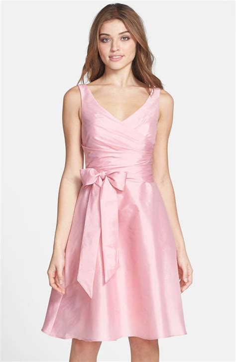 Alfred Sung Peau De Soie Fit And Flare Dress Nordstrom