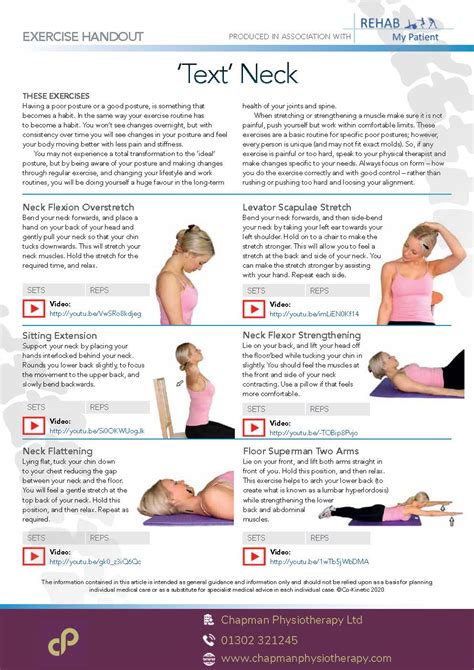 Text Neck And Exercises Chapman Physiotherapy