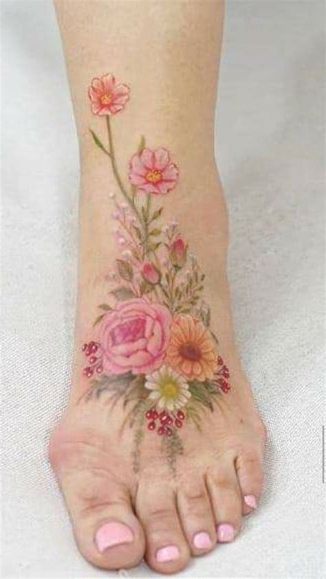 Floral Foot Tattoo Image By Nicole Shrier On Ink Spiration Foot