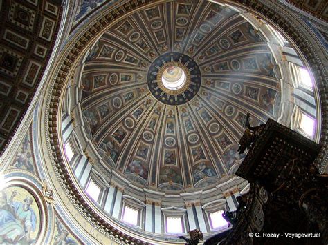 St Peters Dome Designed By Michelangelo Vatican Rome Italy