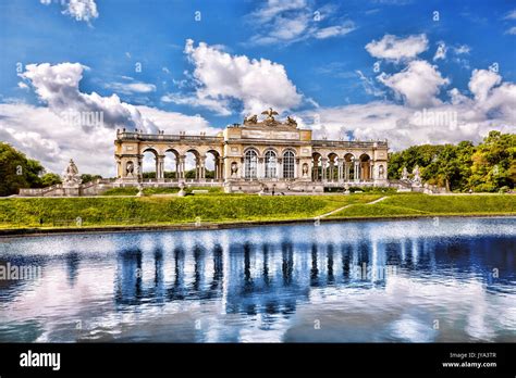 Famous Gloriette With Lake In Schonbrunn Palace Vienna Austria Stock