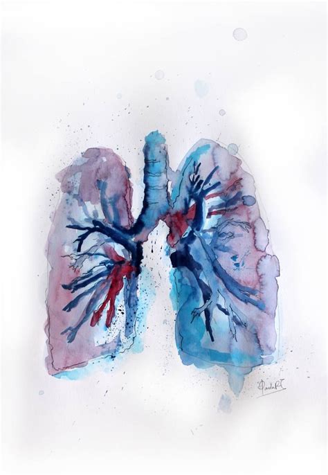 Medical Art Lungs Painting By Paula Roselló Saatchi Art Medical