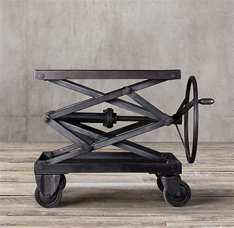 Industrial Scissor Lift Table Lift Table Coffee Table Restoration