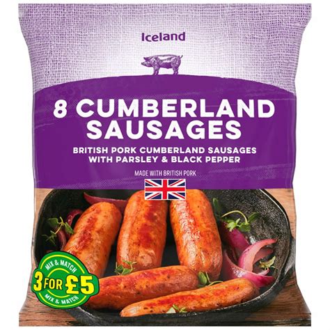 Iceland 8 Cumberland Sausages 360g Sausages Iceland Foods