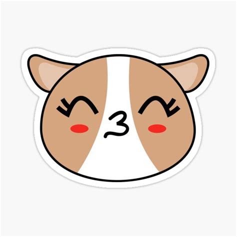 Kawaii Hamster Emoji Funny Hamster Emoticon Sticker Funny Hamsters