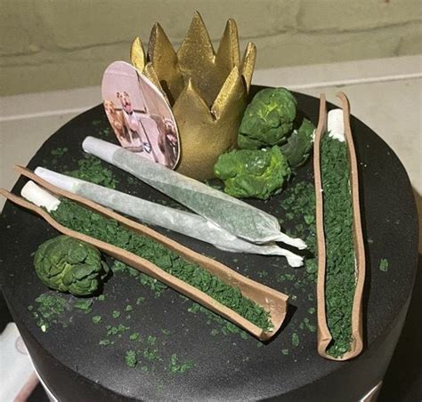 Fondant 420 Cake Topper Weed Decorations Fondant Joint Etsy