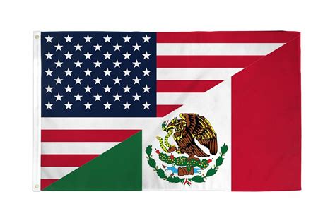 Usa Mexico Friendship American Mexican Combination 3x5 Banner Flag 100d