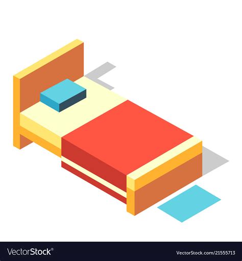Bed Isometric Royalty Free Vector Image Vectorstock