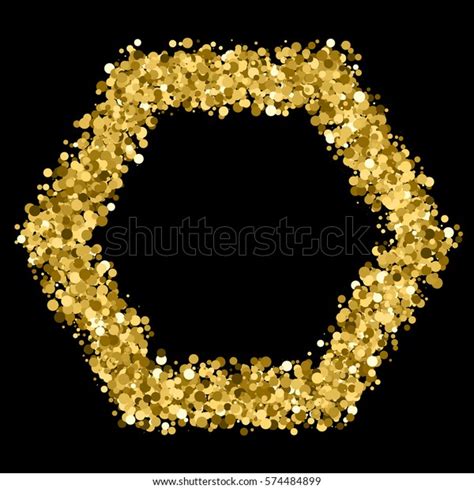 Gold Frame Glitter Texture Isolated On Stock Vector Royalty Free
